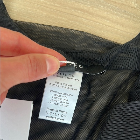 Black Ruffled Women's Blouse - Picture 7 of 13